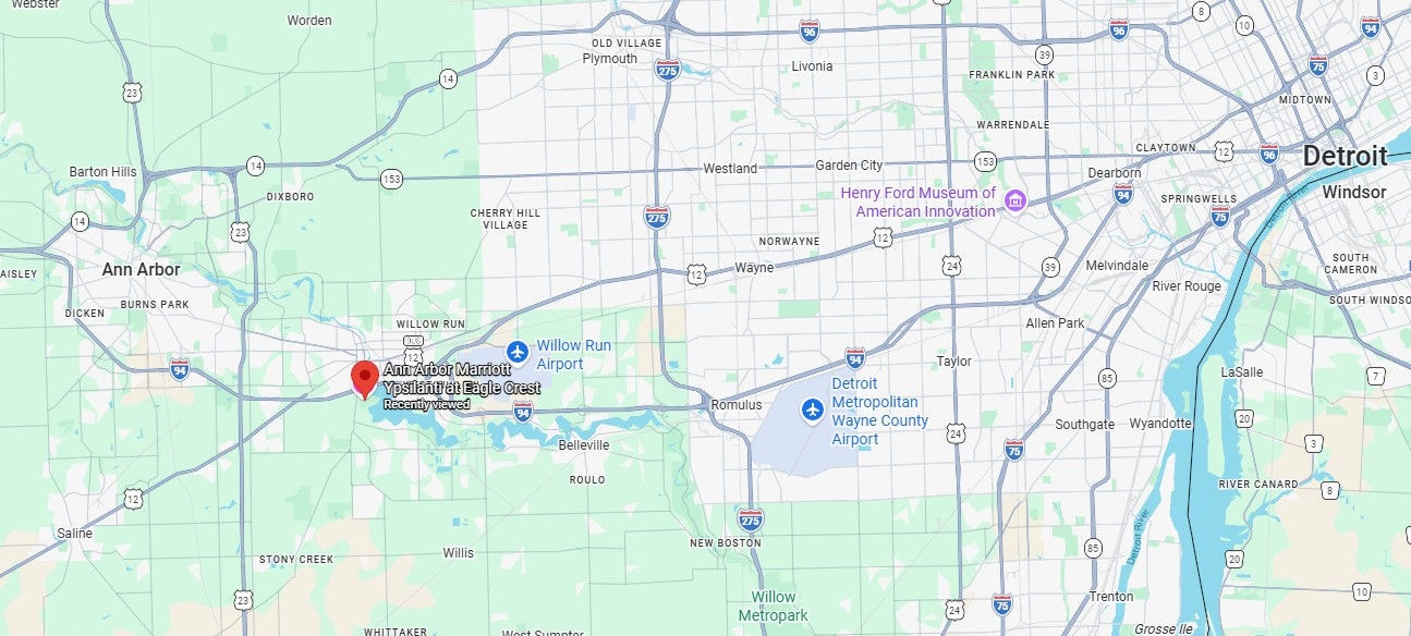 Detroit Location on Map