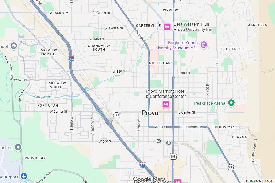 Provo Location on Map